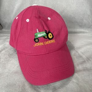 John Deere Pink Hat Womens Adjustable Back Baseball Cap Gorpcore Hunting Granola